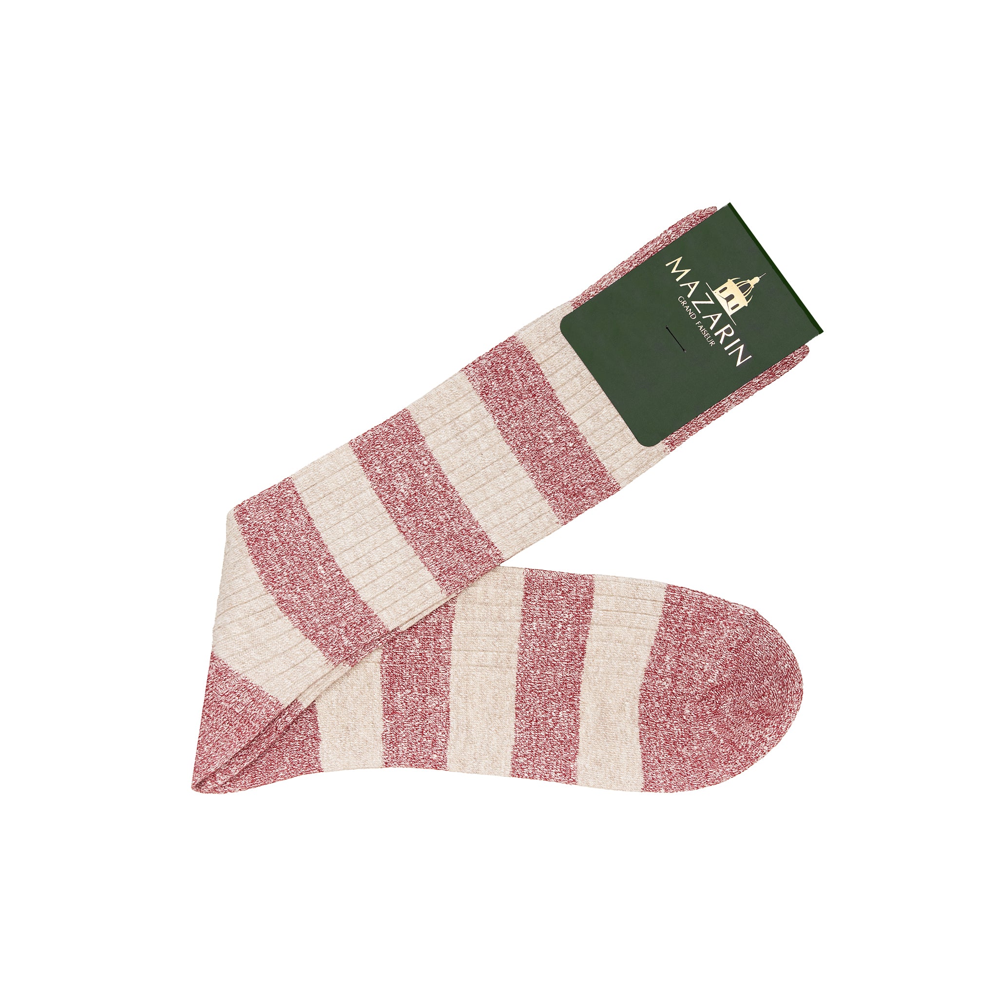 Rot & Beige - Leinen & Baumwolle
