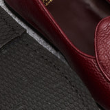 Burgundy Slippers – Grained Leather
