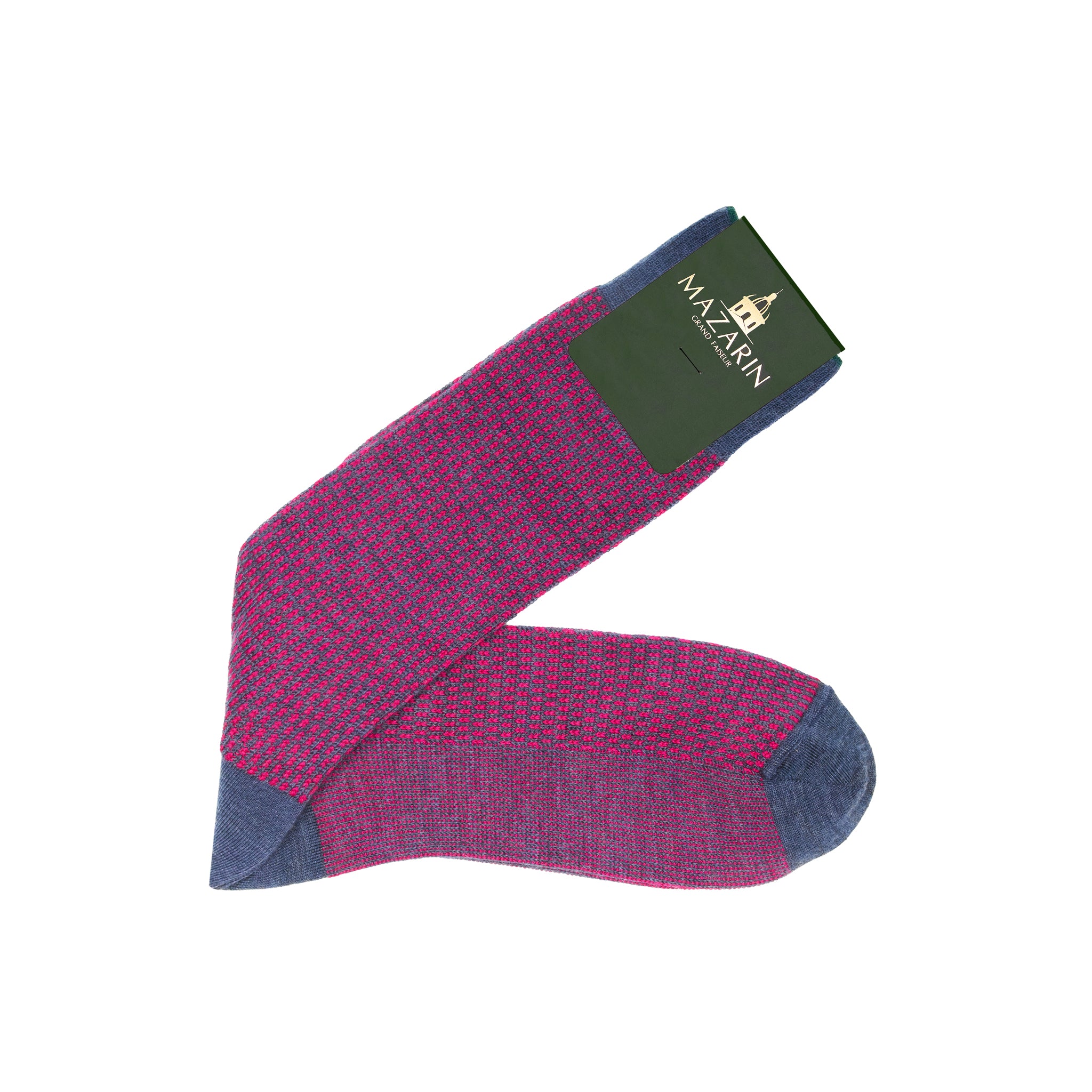 Blau & Fuchsia - Kaviar - Superfeste Wolle & Baumwolle