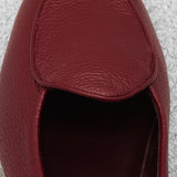 Burgundy Slippers – Grained Leather