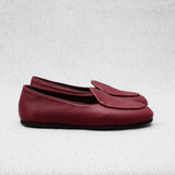 Burgundy Slippers – Grained Leather