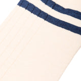 Off-White & Navy Blue - Linen & Cotton
