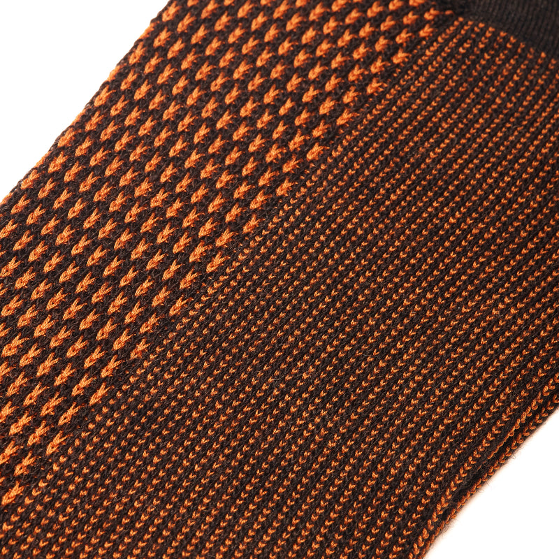 Dunkelbraun & Orange - Kaviar - Schottische Wolle und Garn