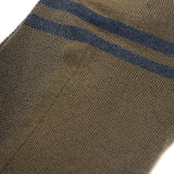 Khaki & Blue - Ankle - Cotton