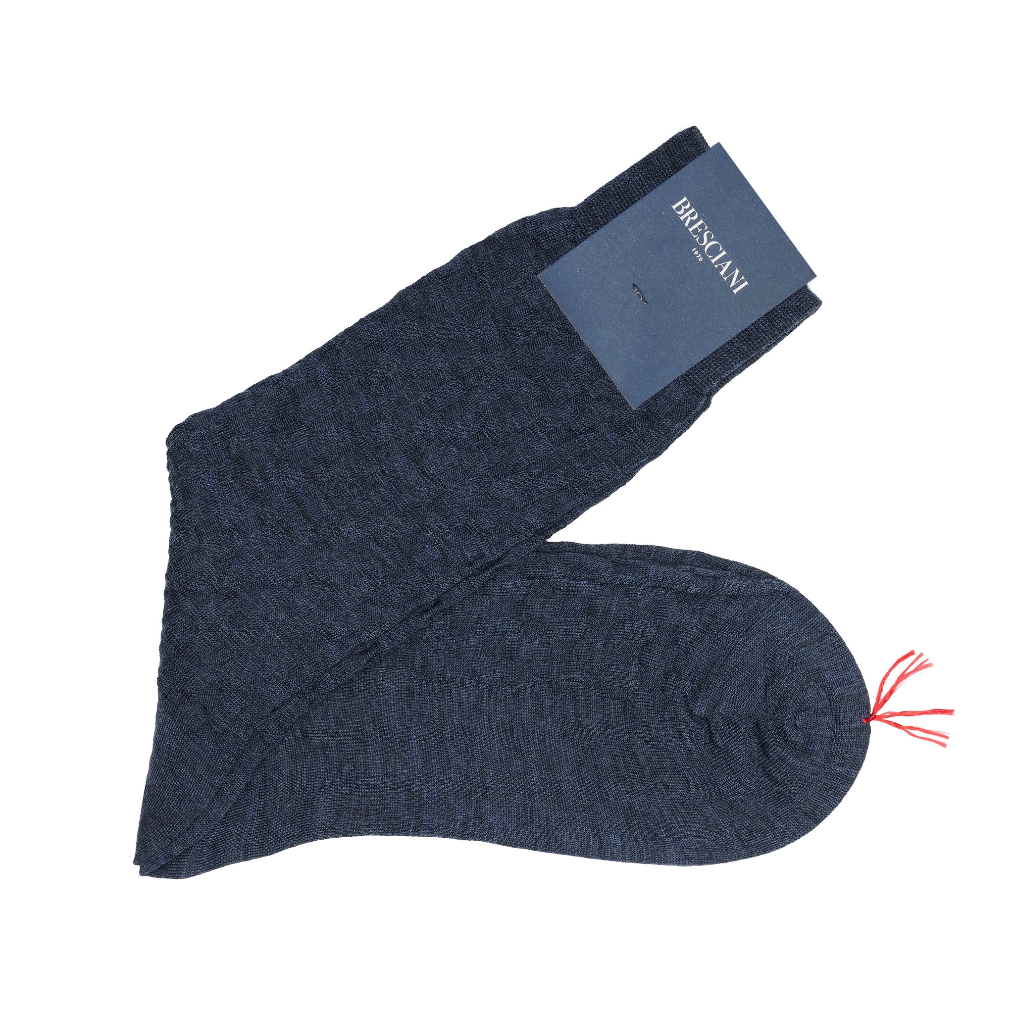 Blau denim - Natté - Wolle