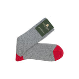 Gris y rojo – Color Block – Algodón