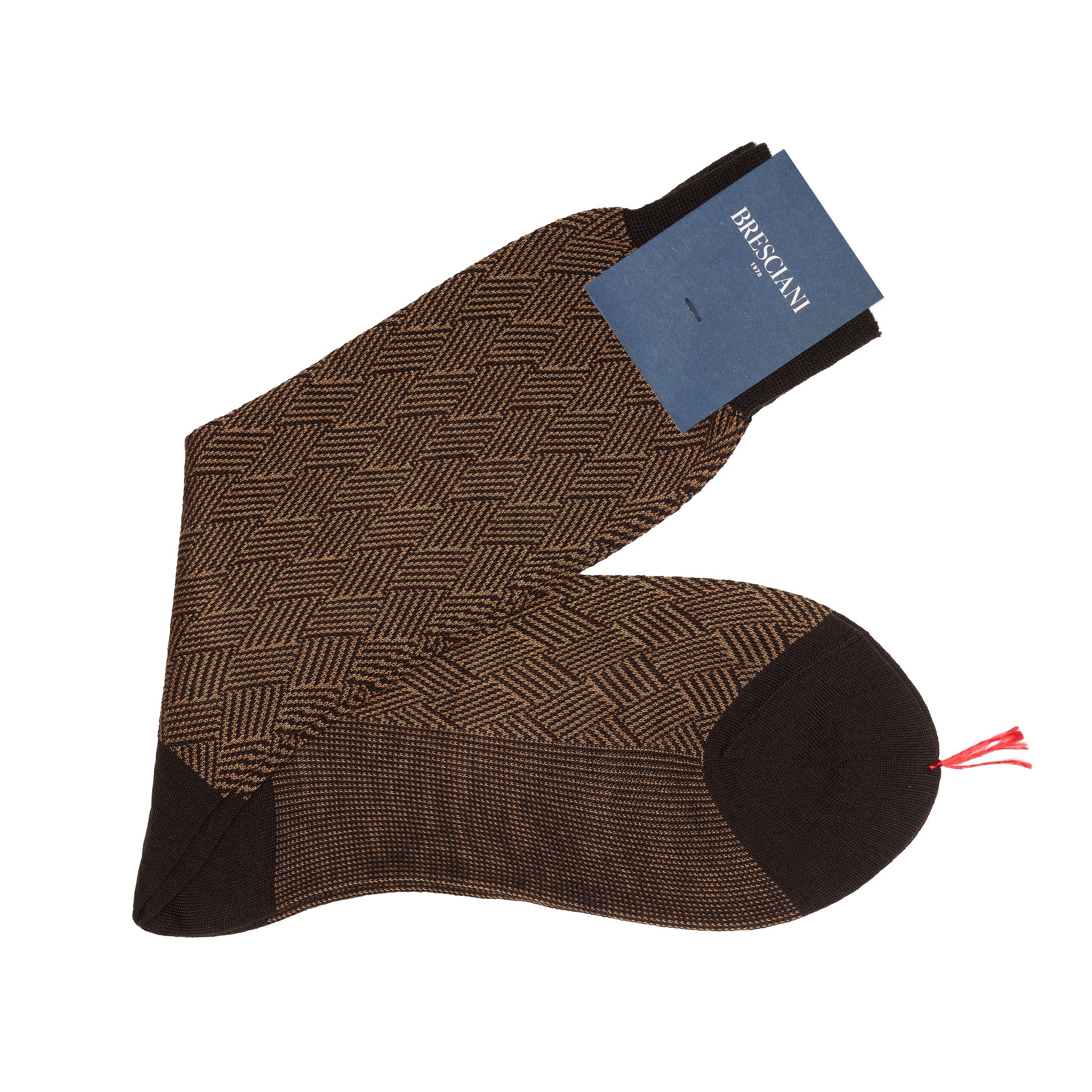 Braun & Dunkelbeige - Geflochtene Wolle