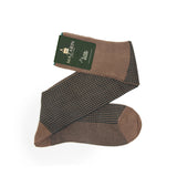 Cinnamon & Green - Houndstooth - Super-durable Cotton lisle