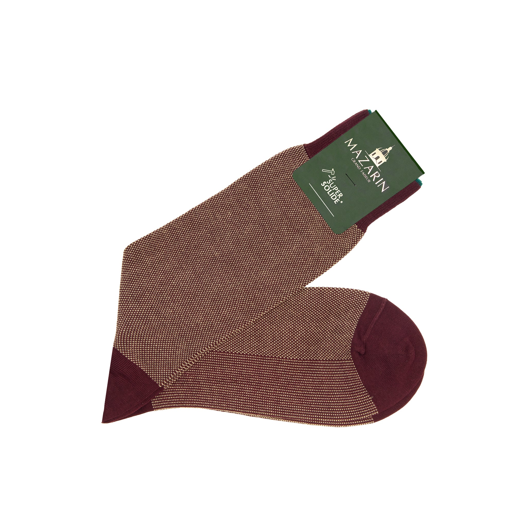Bordeaux & Beige - Kaviar - Super-Solid Fil d'Écosse Baumwolle