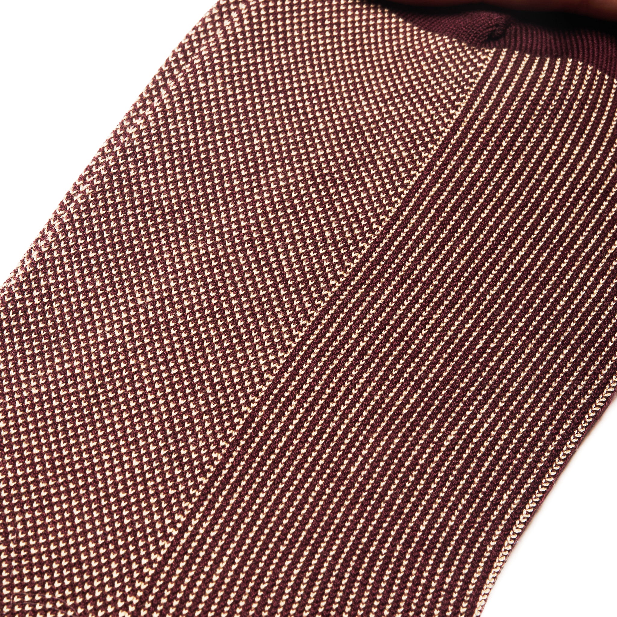 Bordeaux & Beige - Kaviar - Super-Solid Fil d'Écosse Baumwolle