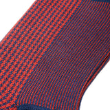 Azul y naranja - Pata de gallo - Hilo superfuerte escocés