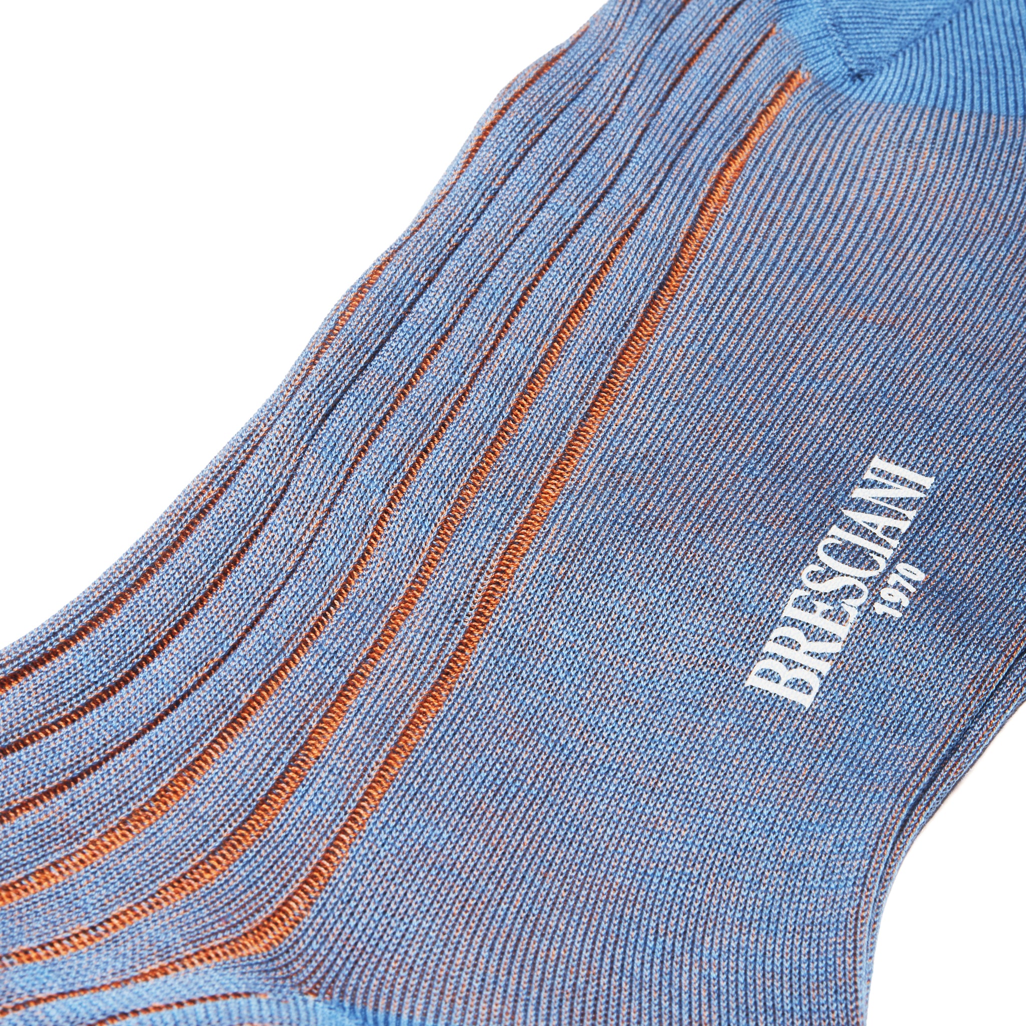 Himmelblau & Orange - Fil d'Écosse Baumwolle