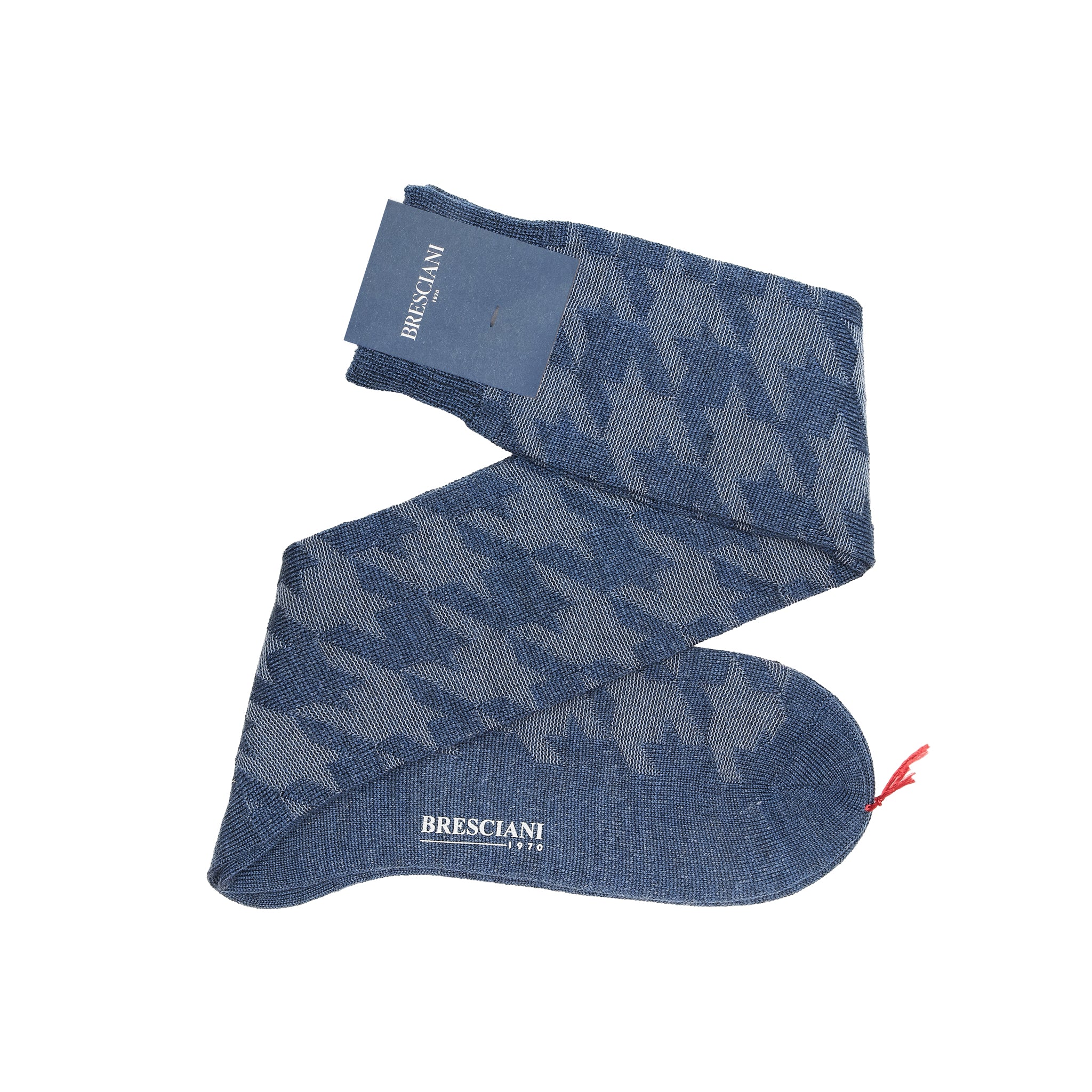 Blau & Hellblau - Hahnentritt XXL - Wolle