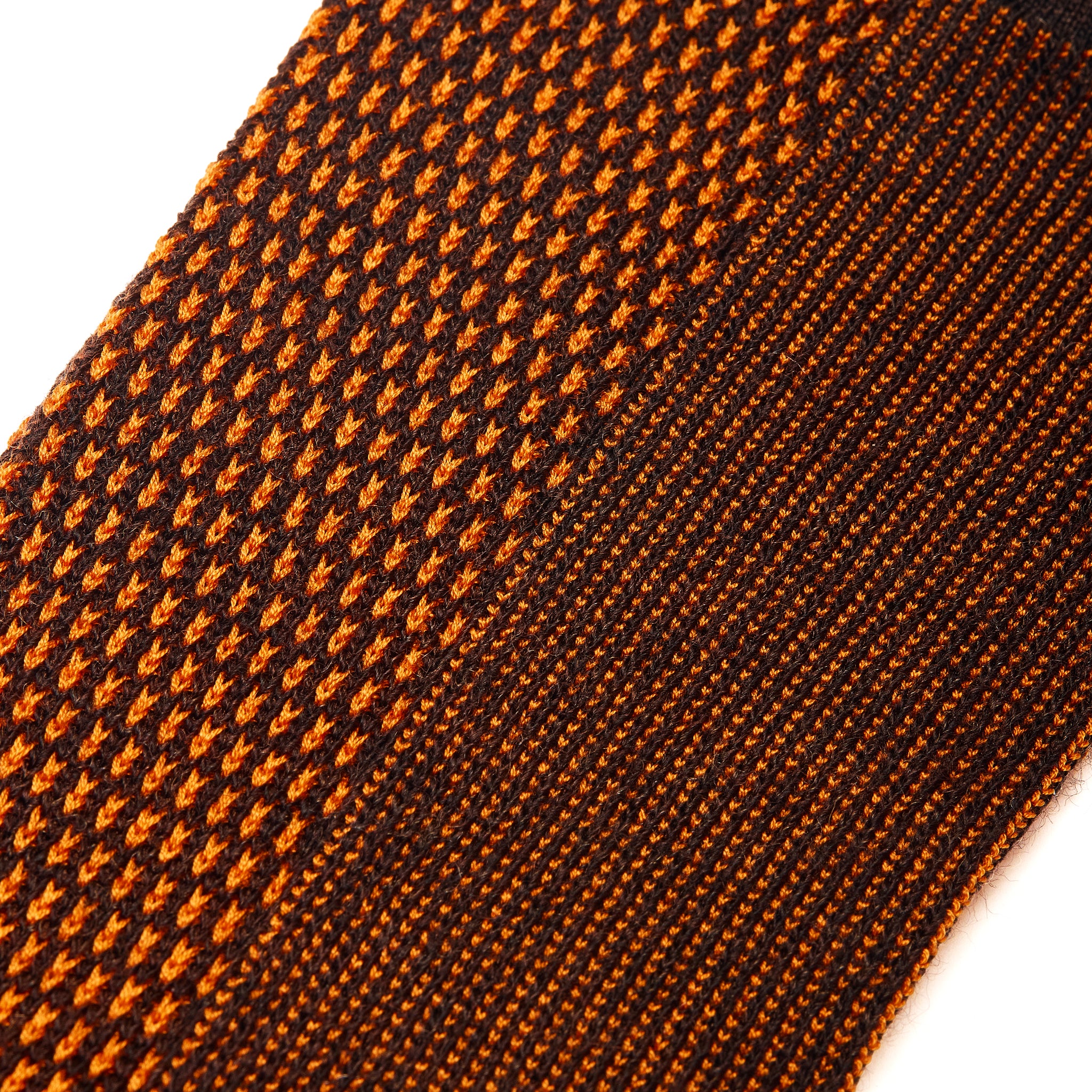 Dunkelbraun & Orange - Kaviar - Superfeste Wolle & Baumwolle