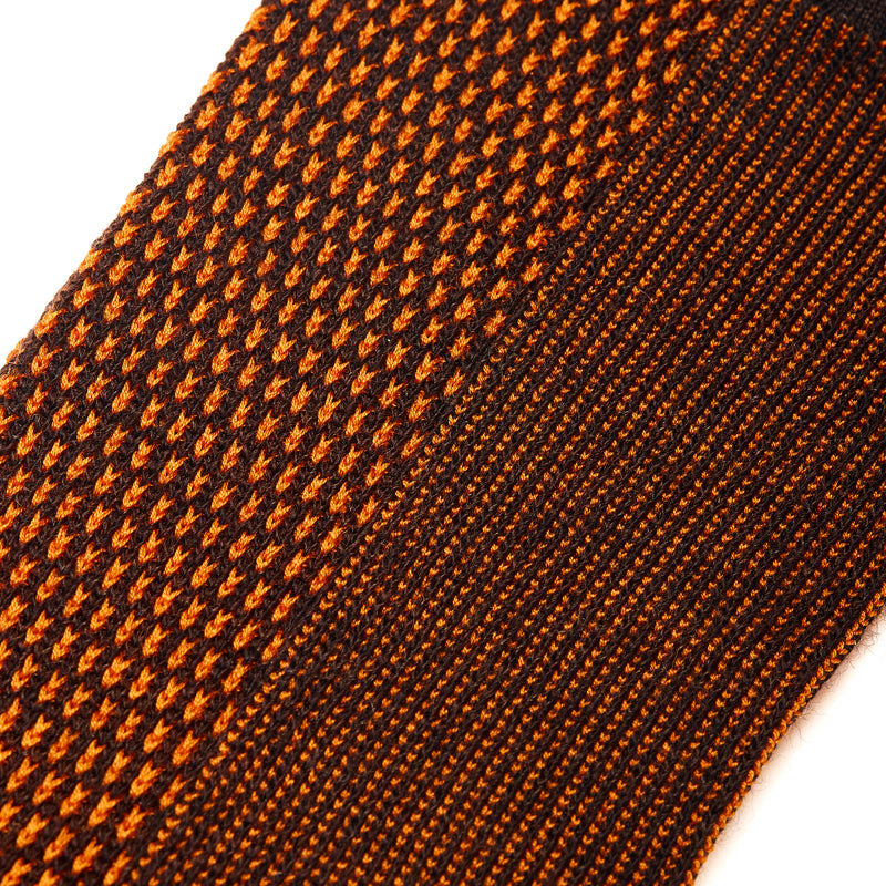 Dark brown &amp; orange - Caviar - Wool &amp; Cotton