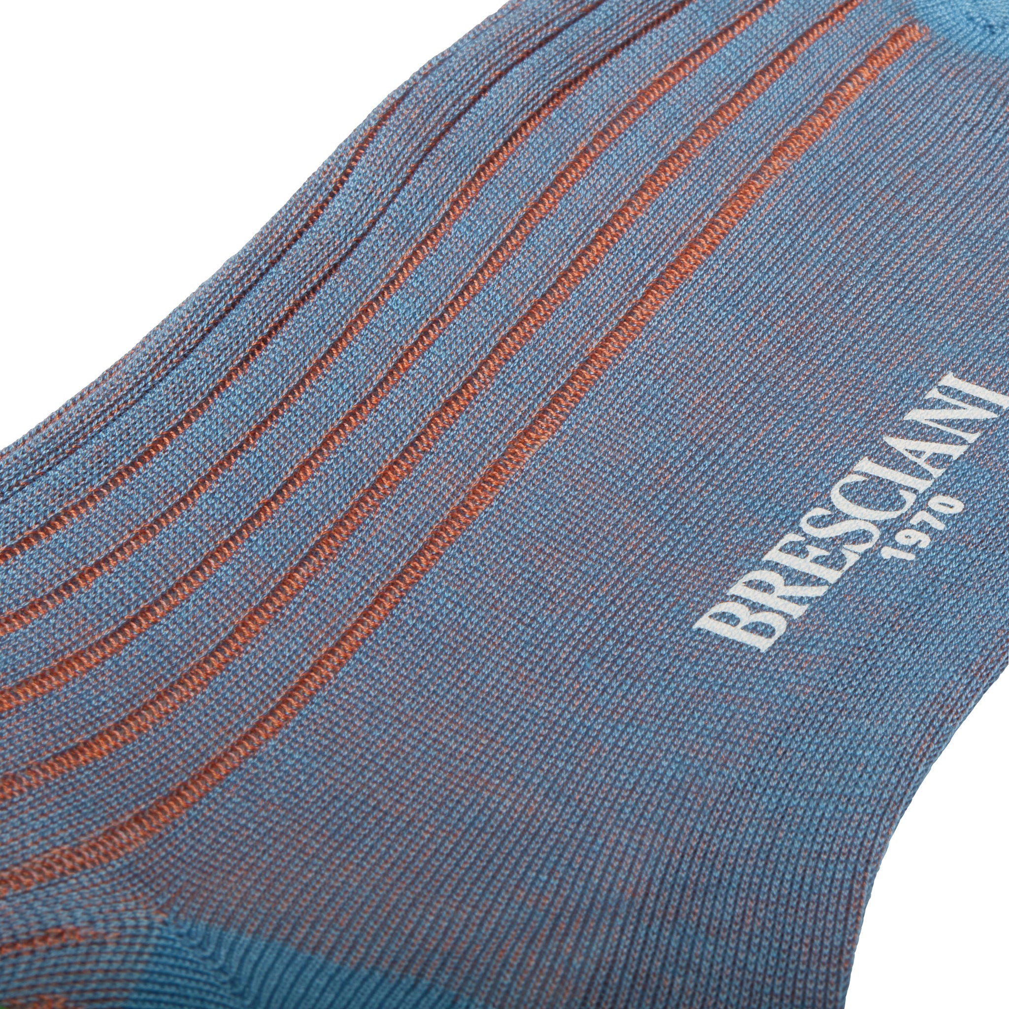 Himmelblau & Orange - Fil d'Écosse Baumwolle