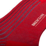 Red & Sky Blue - Cotton Lisle