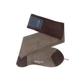 Chocolat & Beige - Pied-de-poule - Fil d'Écosse