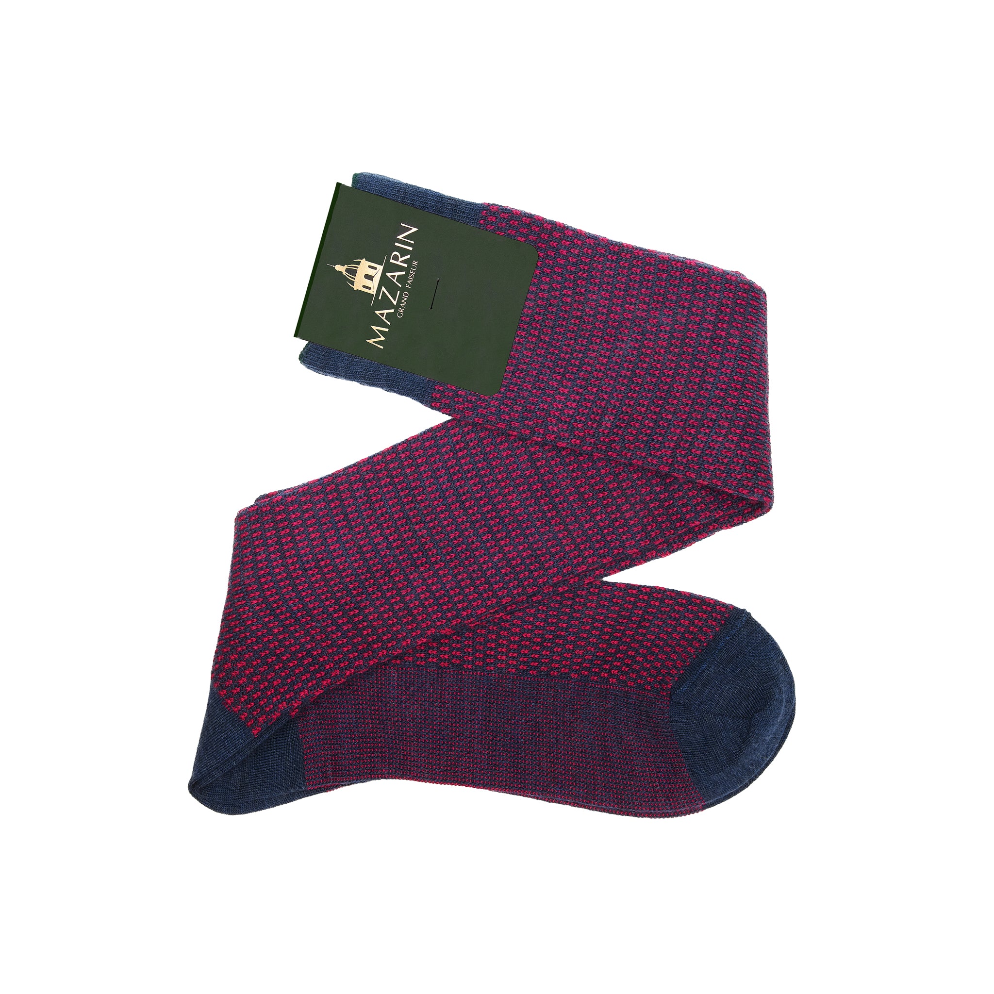 Blau & Fuchsia - Kaviar - Superfeste Wolle & Baumwolle