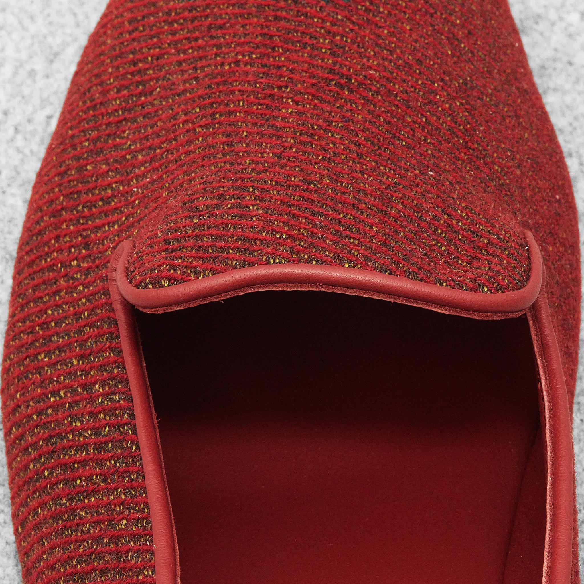 Hausschuhe Rot & Gold - Wolle & Baumwolle