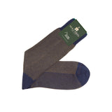 Purple &amp; Beige - Herringbone - Super-strong Cotton lisle