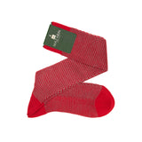 Red &amp; Gray - Caviar - Wool and Cotton lisle