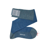 Royal Blue & Grey - Houndstooth - Wool