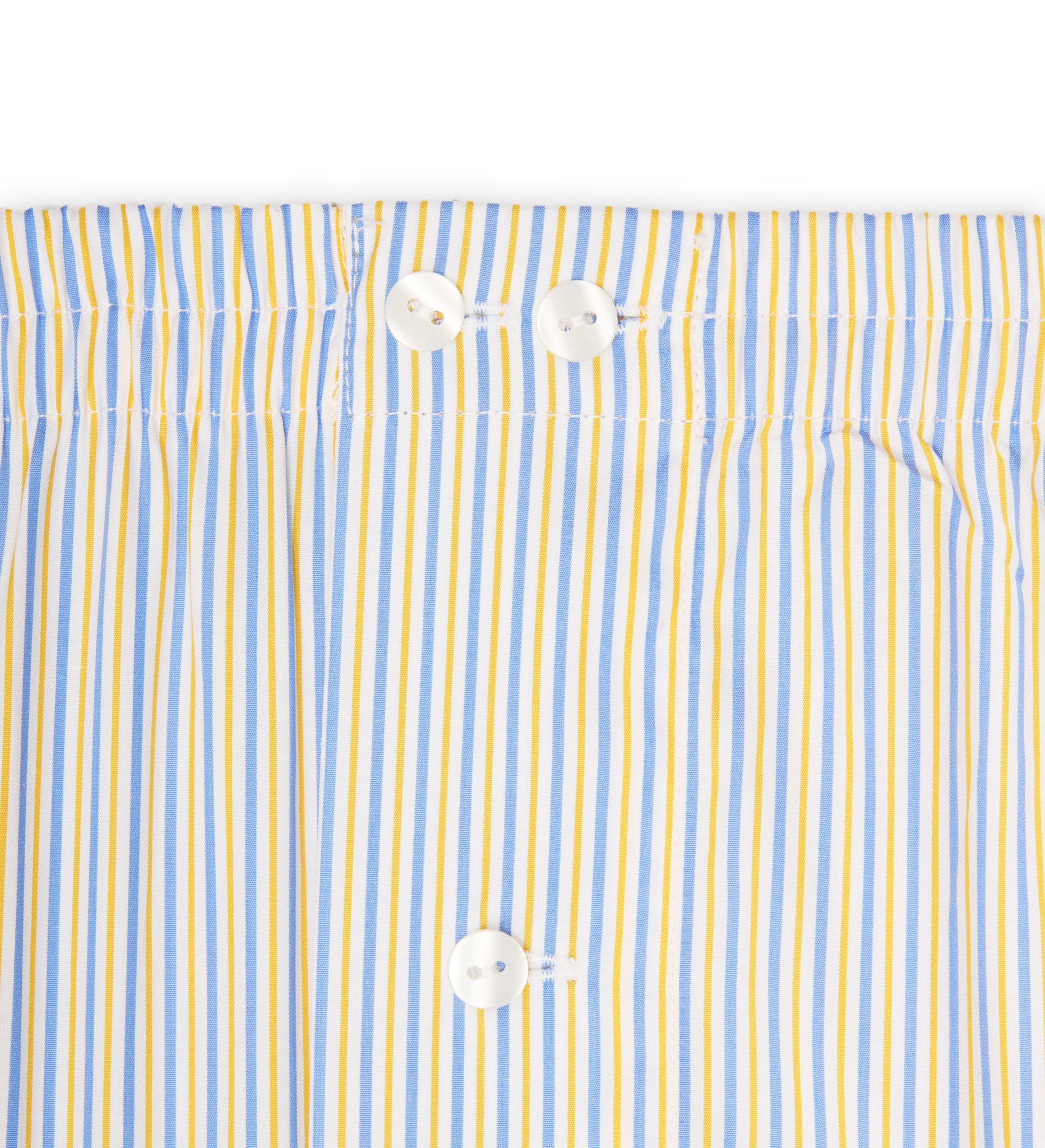Boxershorts Himmelblau und Gelb - Streifen - Baumwolle