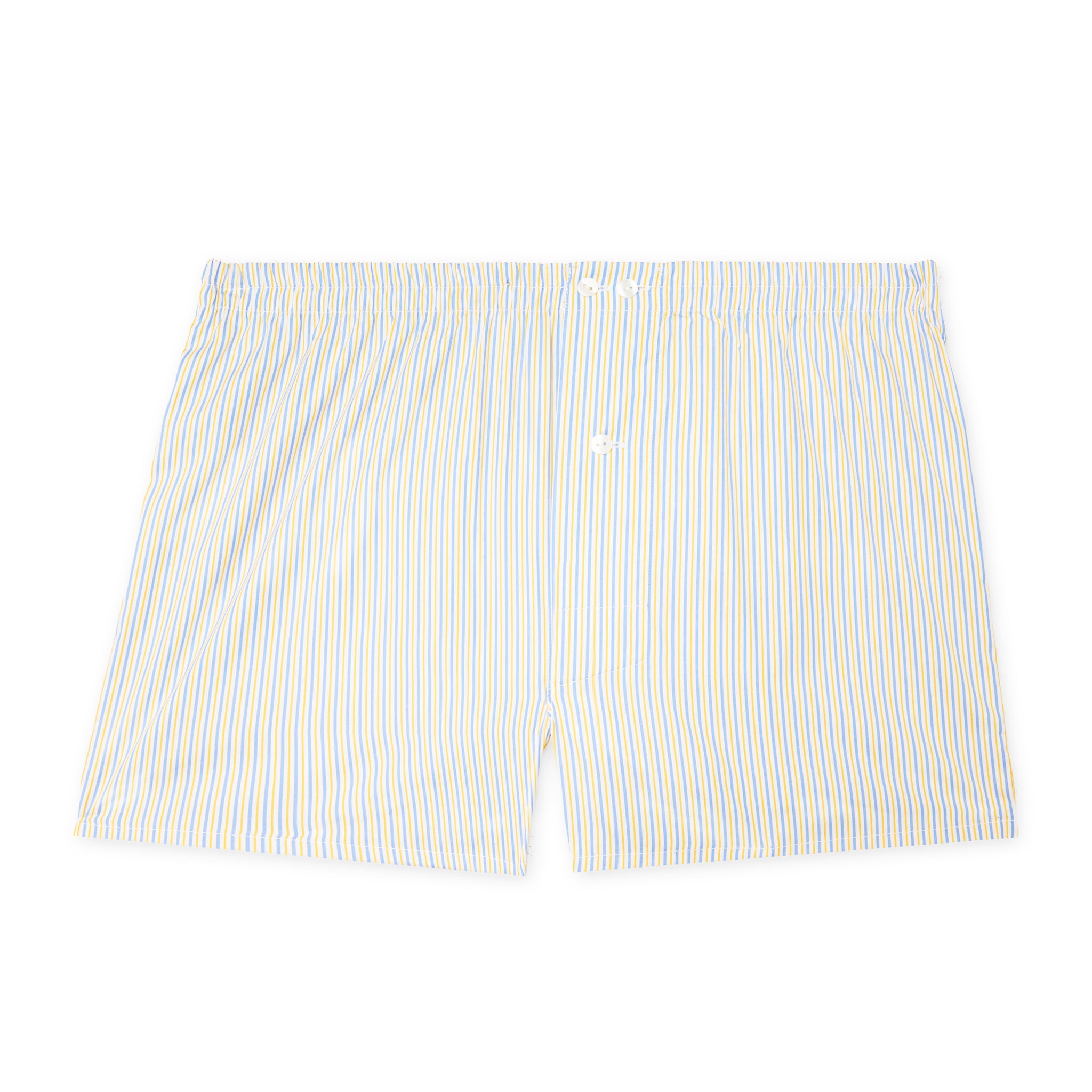 Boxershorts Himmelblau und Gelb - Streifen - Baumwolle