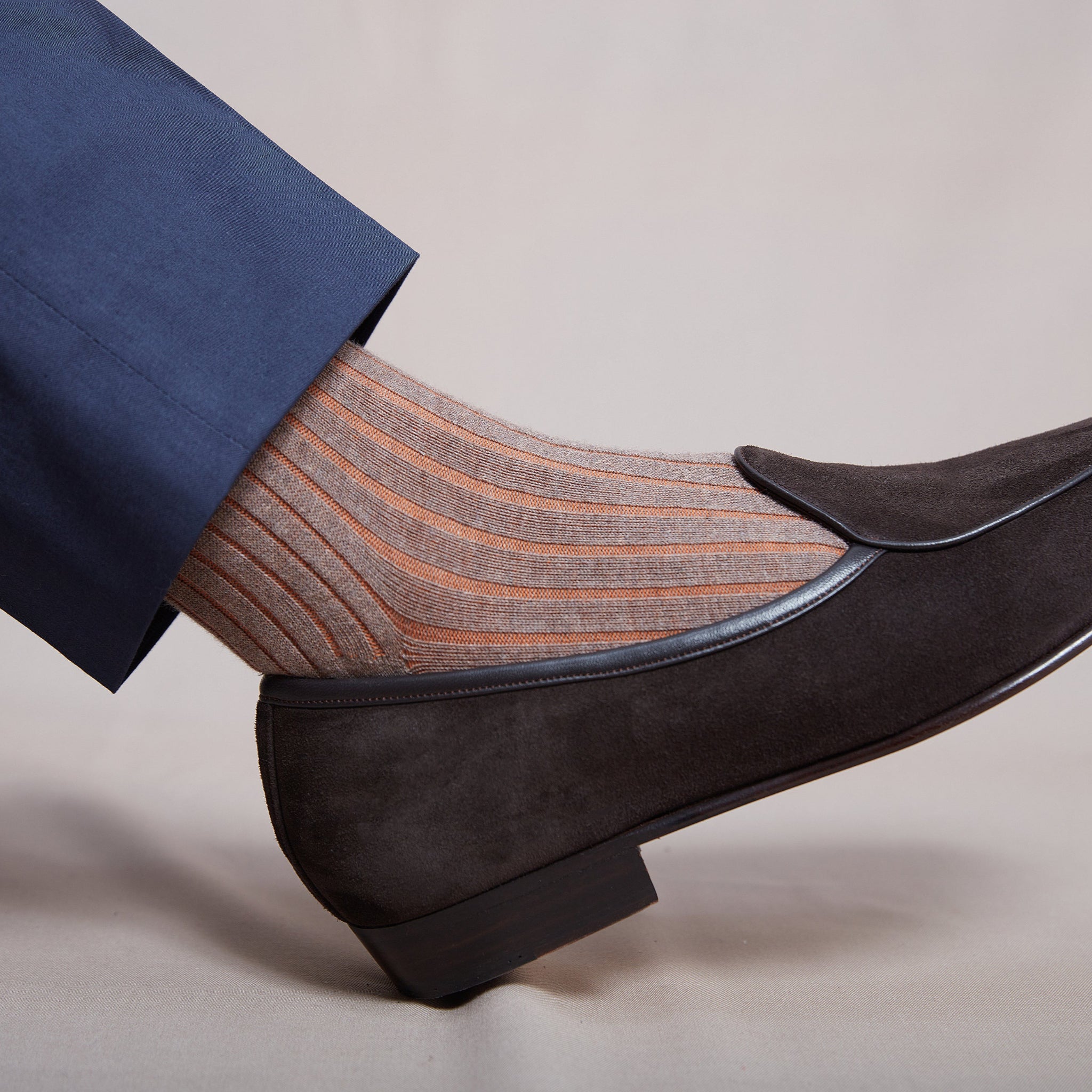 Taupe & Orange - Super-Solid Fil d'Écosse Baumwolle