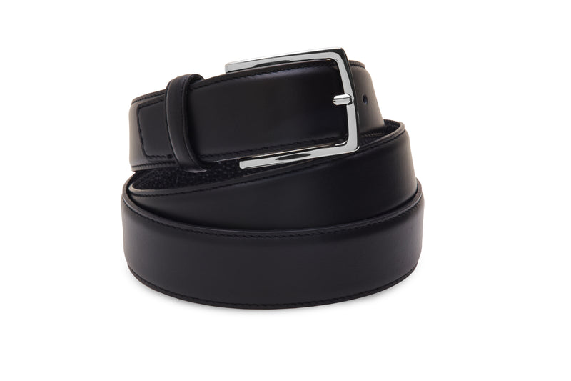 Black - Silver buckle - Calfskin