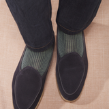 Marine & Mintgrün - Hahnentritt - Fil d'Écosse Baumwolle