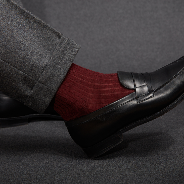 Burgundy Merino wool