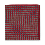 Pochette Rouge framboise, bleu ciel et blanc - Motif Floral - Laine & Soie