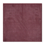 Pochette Rouge framboise, bleu ciel et blanc - Motif Floral - Laine & Soie