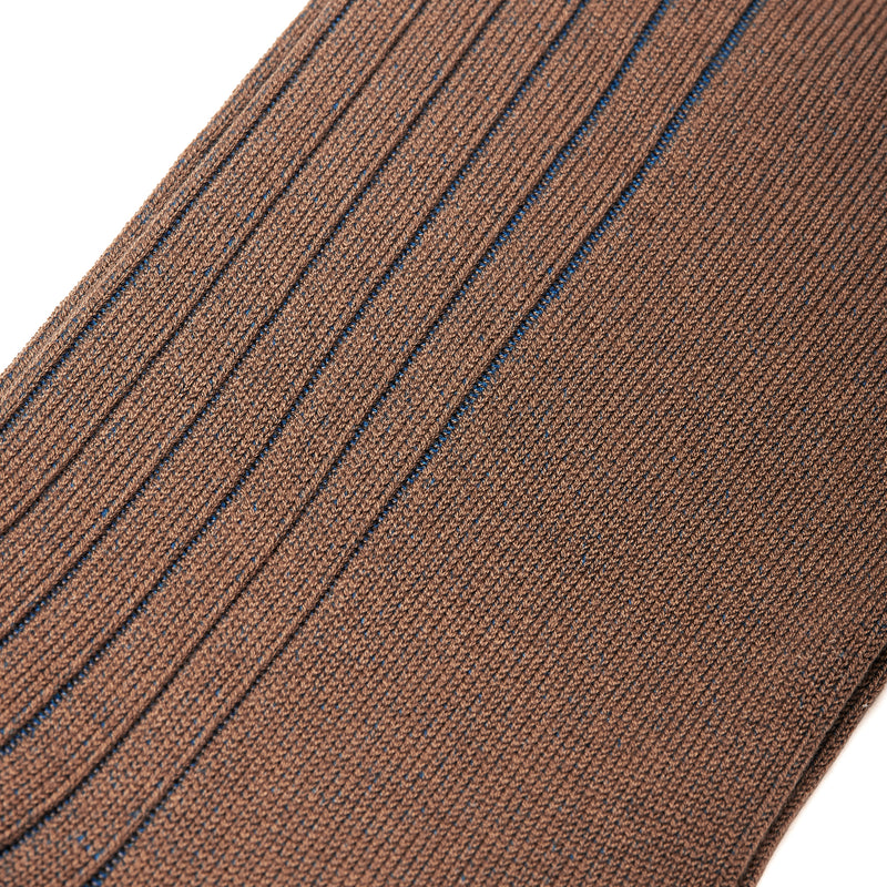 Beige & Royal Blue - Super-durable Cotton Lisle