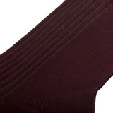 Burgundy & Khaki Green - Cotton Lisle