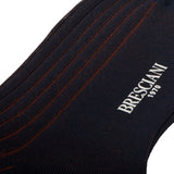 Navy Blue & Copper - Cotton Lisle