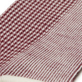 Snow white & Garnet - Houndstooth - Super-durable Wool