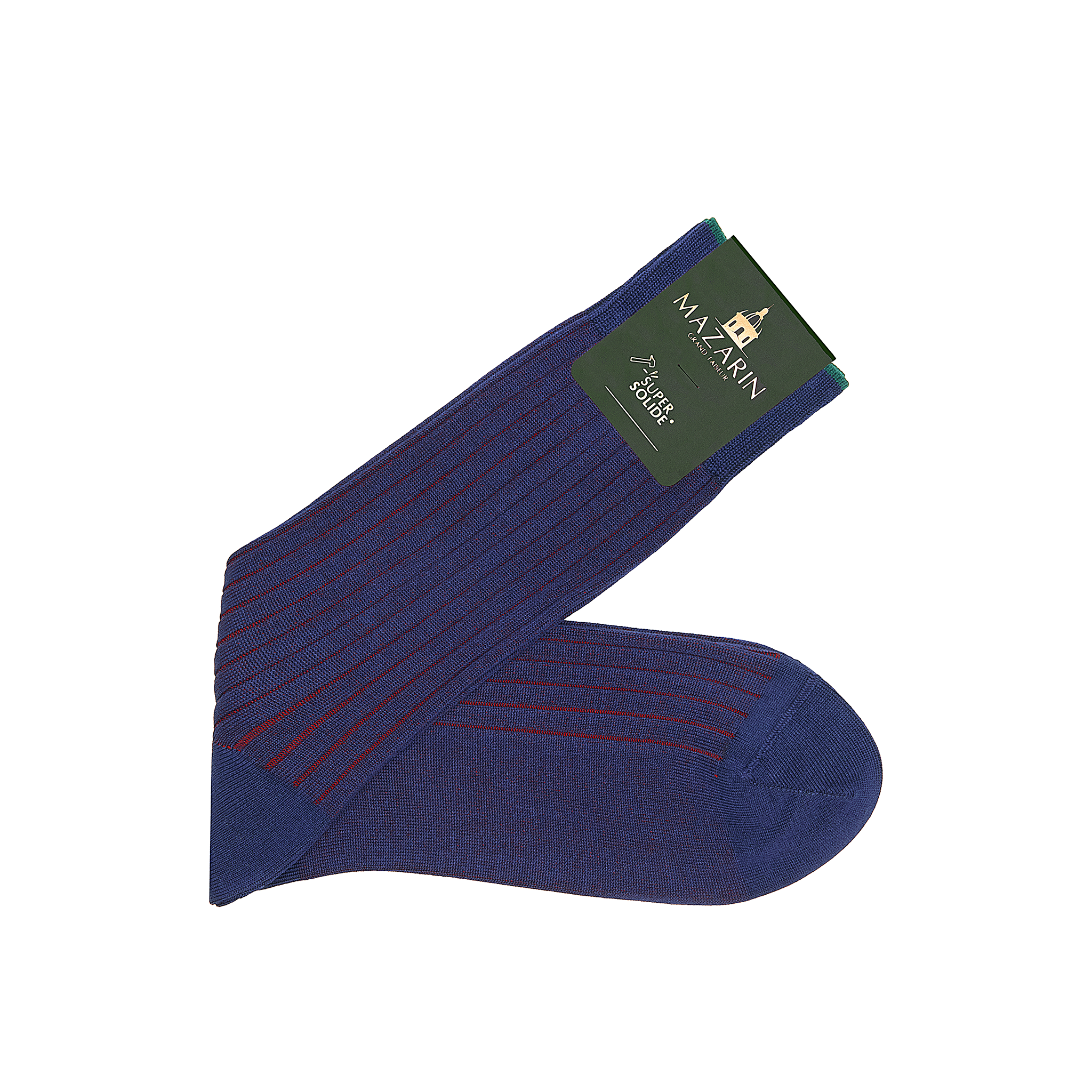 Blau Ultramarin & Rot - Super-Solid Fil d'Écosse Baumwolle