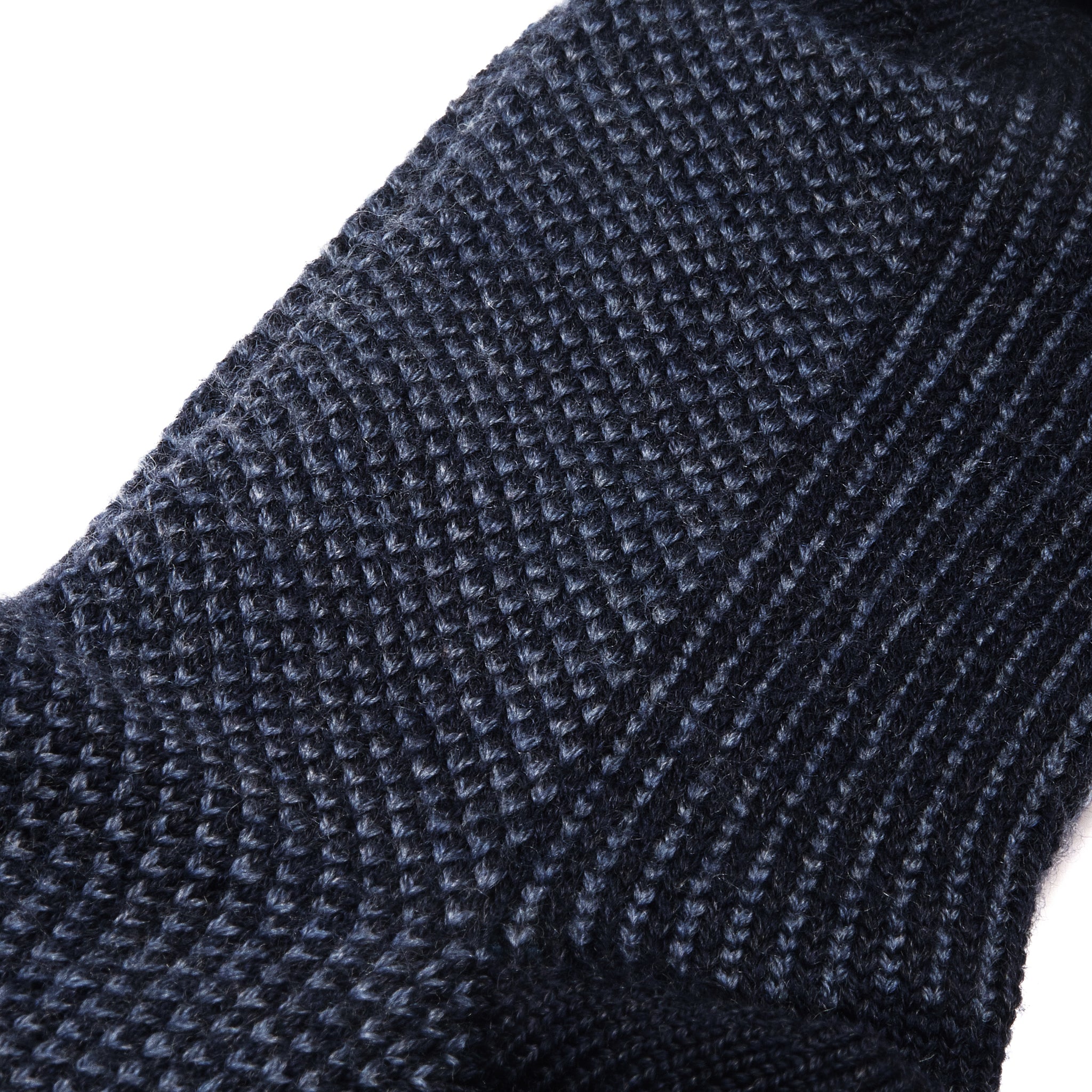 Marineblau & Himmelblau - Bison-Serie Kaviar - Wolle