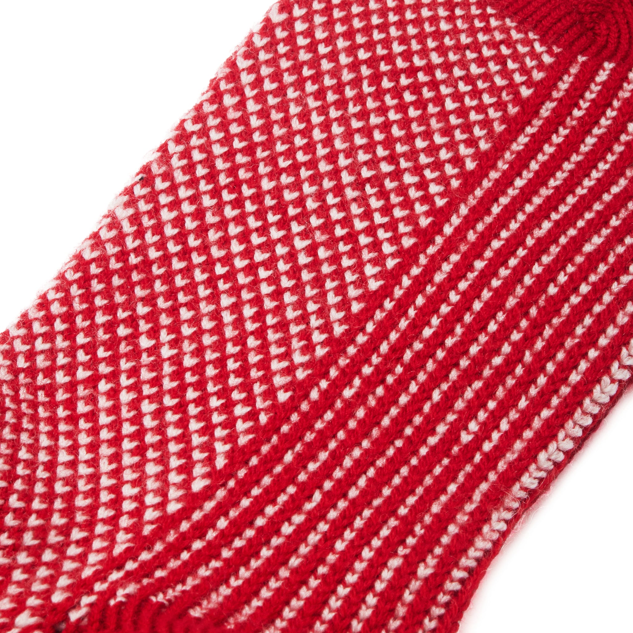 Rot & Creme - Norwegermuster Bison-Serie - Wolle
