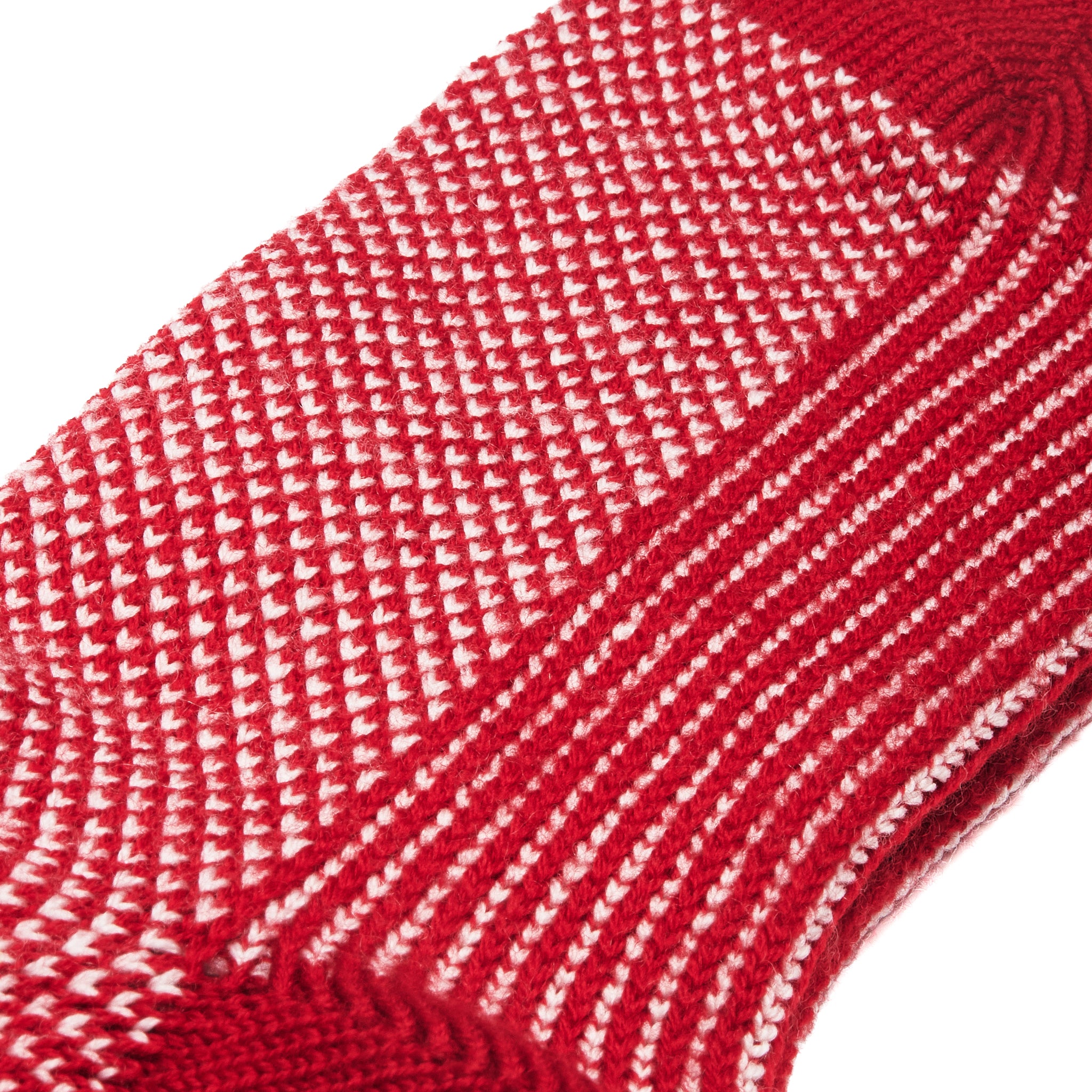Rot & Creme - Norwegermuster Bison-Serie - Wolle