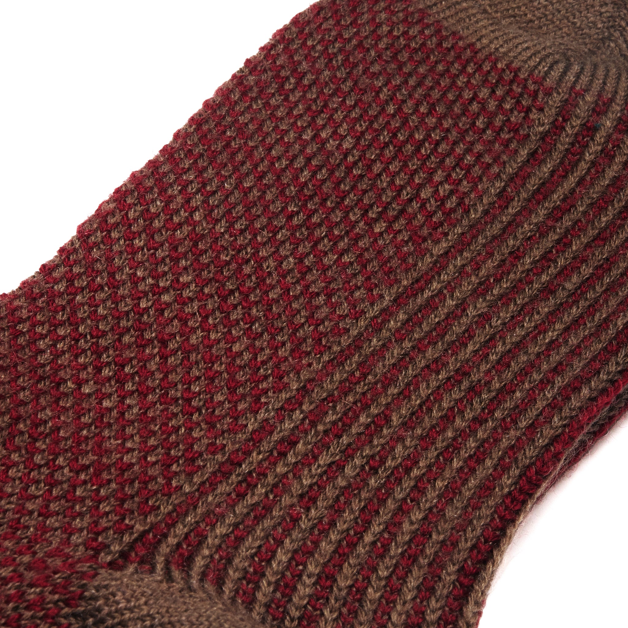 Taupe & Bordeaux - Bison Kaviar-Serie - Wolle