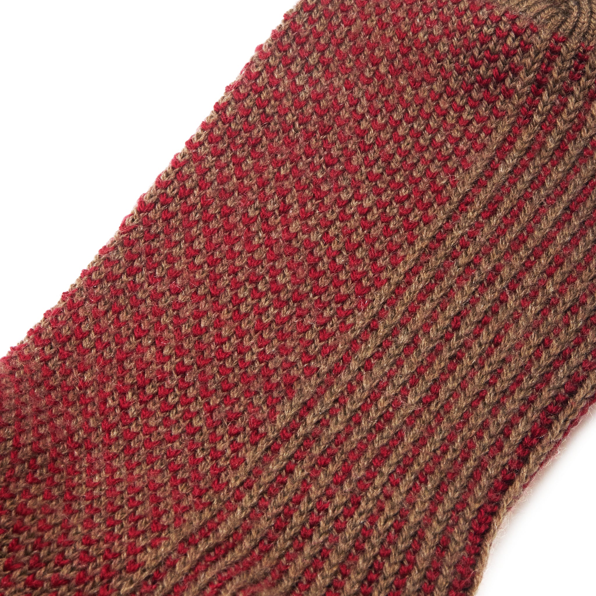 Taupe & bordeaux - Bison-Serie Kaviar - Wolle