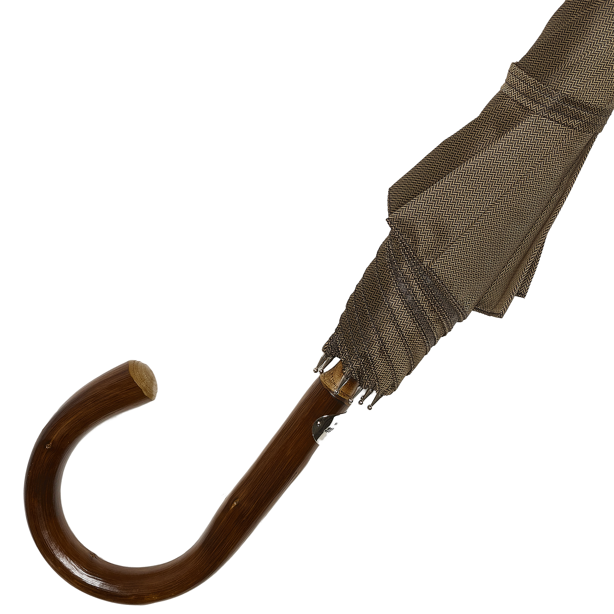 Braun - Mini-Fischgrätenmuster