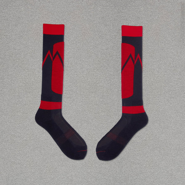 Marine & Rouge - Ski - Laine mérinos