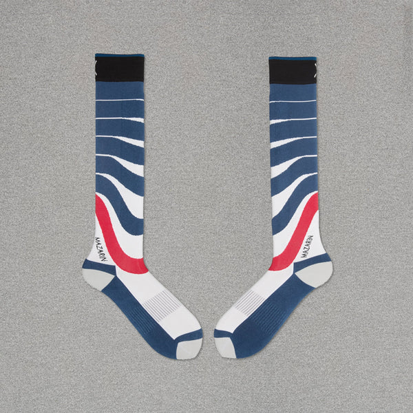 Bleu & Blanc & Rouge - Courbes - Ski - Dryarn®