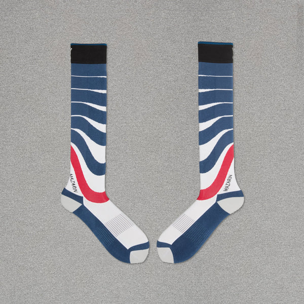 Bleu & Blanc & Rouge - Courbes - Ski - Dryarn®