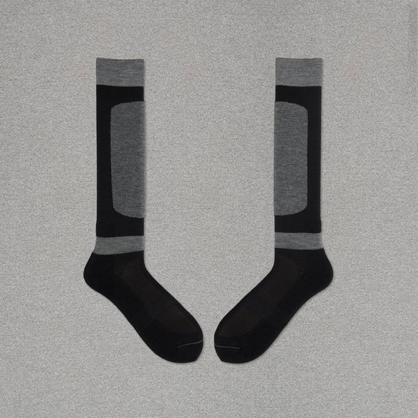 Noir & Gris - Ski - Laine mérinos